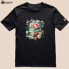 Tricou floral - Books are my therapy