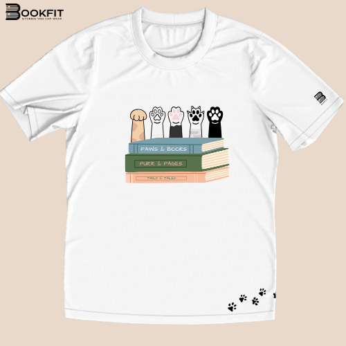 paws & books tricou bookish bookfit Tricou - Paws & books
