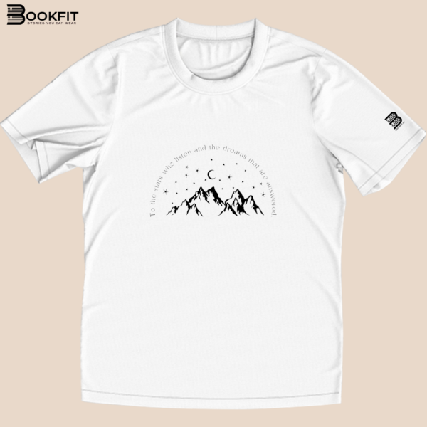 to the stars who listens tricou bookish bookfit alb Tricou - To the stars who listens