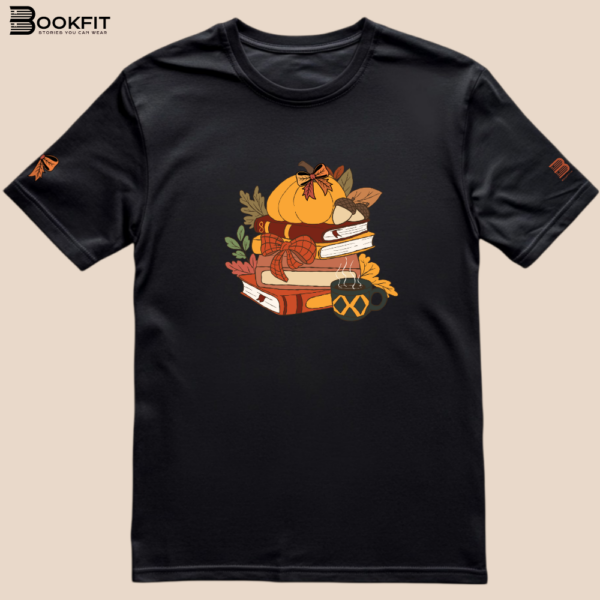 tricou bookish autumn bow detail bookfit black